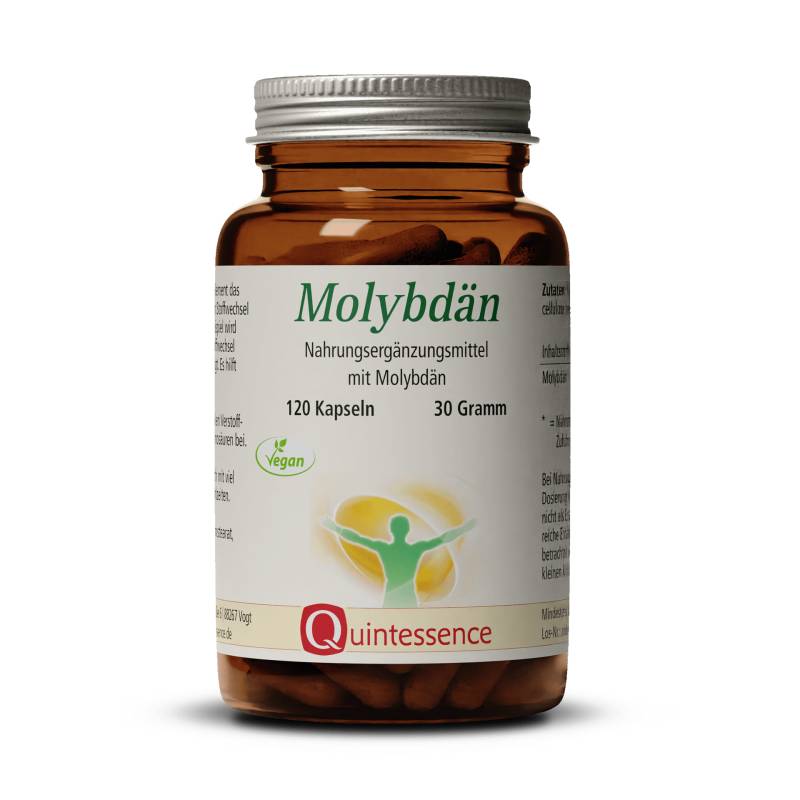 Molybdän 120 Kapseln - 150µg Molybdän als hoch bioverfügbares Molybdat - Vegan - Quintessence von Quintessence