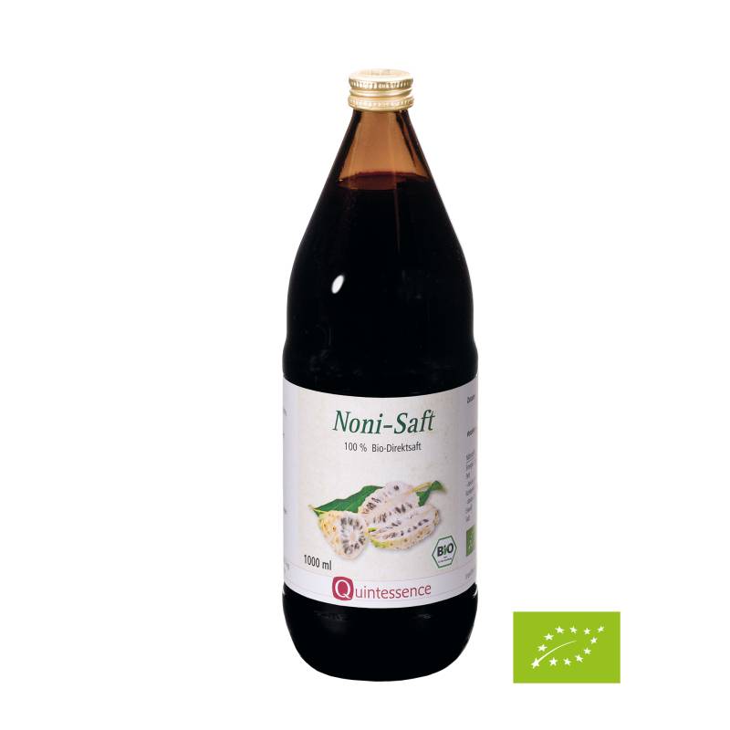 Noni-Saft BIO 100 % Direktsaft 1000 ml - Schonende Abtropfentsaftung - Milder Geschmack - Vegan - Quintessence von Quintessence