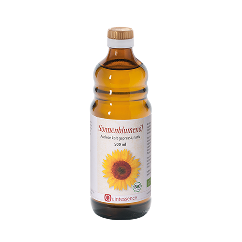 Sonnenblumenöl BIO 500 ml - Hergestellt in traditioneller und schonender Kaltpressung - Vegan - Quintessence von Quintessence