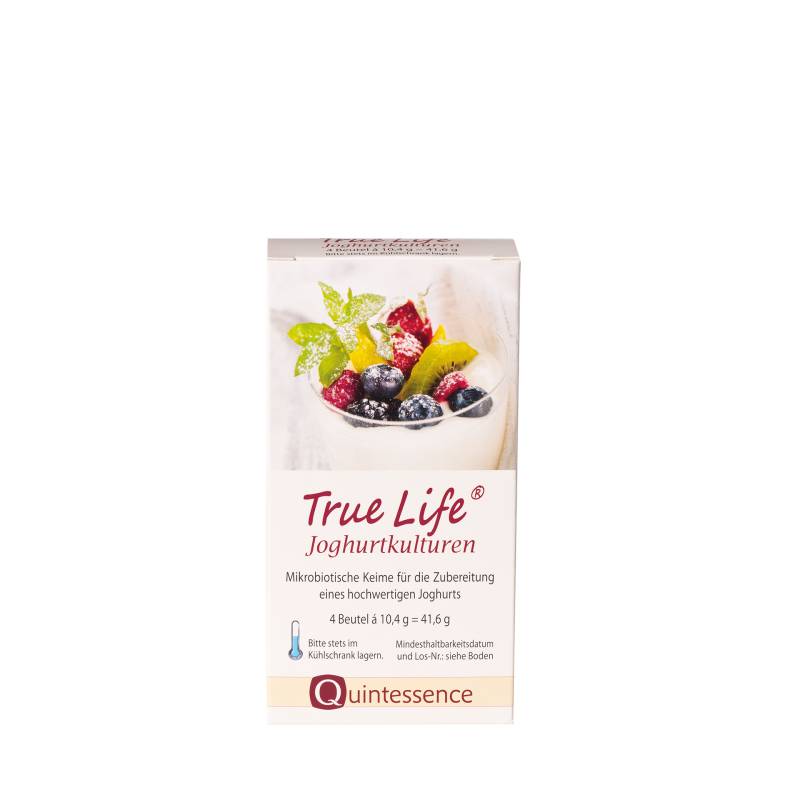 True Life Joghurtkulturen 4 Beutel à 10,4 g - Joghurt ganz einfach und frisch zuhause herstellen. - Quintessence von Quintessence