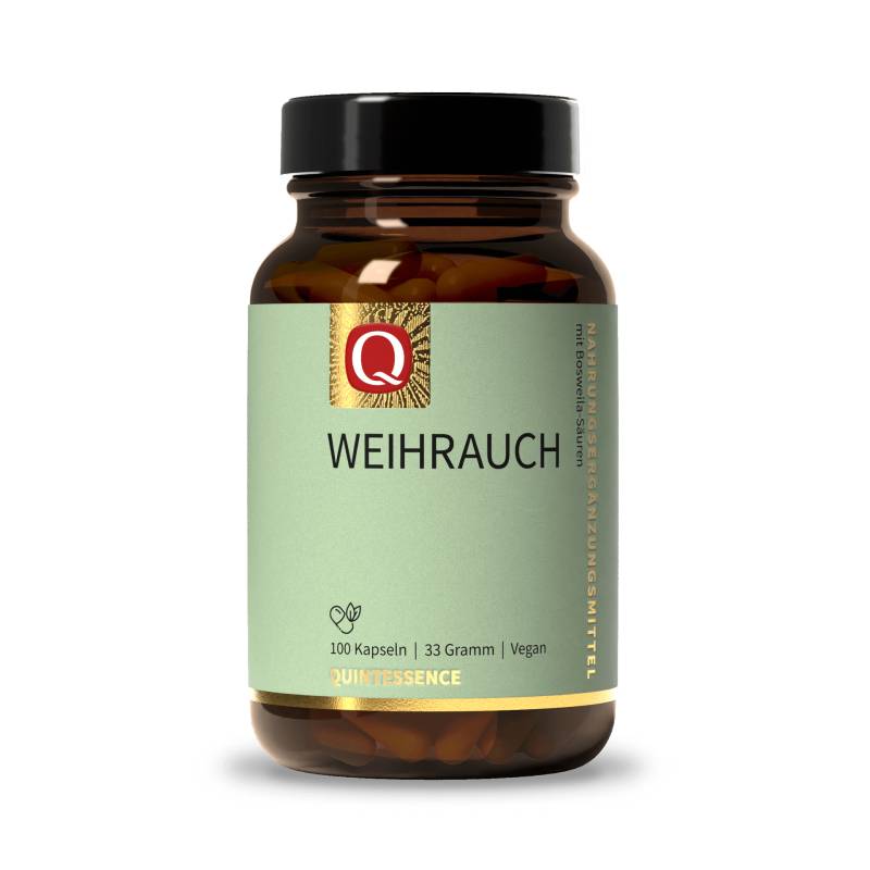 Weihrauch-Kapseln 100 Stück - Weihrauch-Extrakt mit 65 % Boswellia-Säuren - Vegan - Quintessence von Quintessence