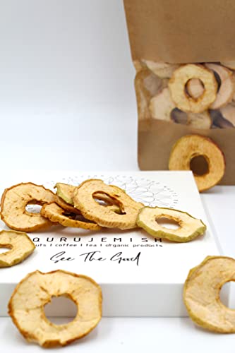 Qurujemish Getrocknete Apfelringe in Premium-Qualität | 100% Trockenfrüchte aus Natur | Leckere und Gesunde Snacks | 1x200 Gramm | in wiederverschließbarer Beutel Qurujemish Getrocknete Apfelringe in Premium-Qualität | 100% Trockenfrüchte aus Natur | Leckere und Gesunde Snacks | 1x200 Gramm | in wiederverschließbarer Beutel von Qurujemish