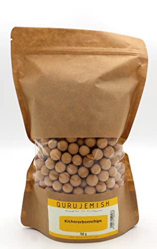 Qurujemish Premium Kichererbsenchips große Packung 1x750 Gramm in Widerschließbarer Beutel Qurujemish Premium Kichererbsenchips große Packung 1x750 Gramm in Widerschließbarer Beutel von Qurujemish