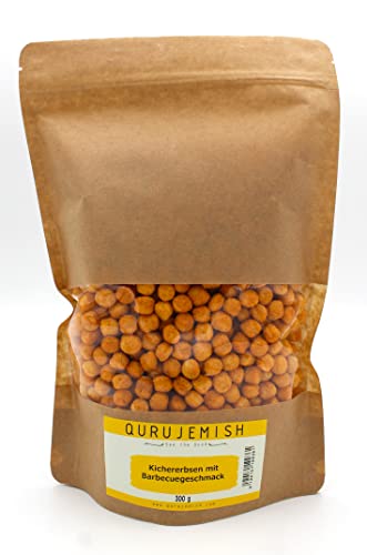 Qurujemish Premium Kichererbsenchips mit Barbecue Geschmack große Packung 1x300 Gramm in Widerschließbarer Beutel Qurujemish Premium Kichererbsenchips mit Barbecue Geschmack große Packung 1x300 Gramm in Widerschließbarer Beutel von Qurujemish
