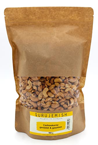 Qurujemish Premium geröstete und gesalzene Cashewkerne - Knackig und lecker von Qurujemish