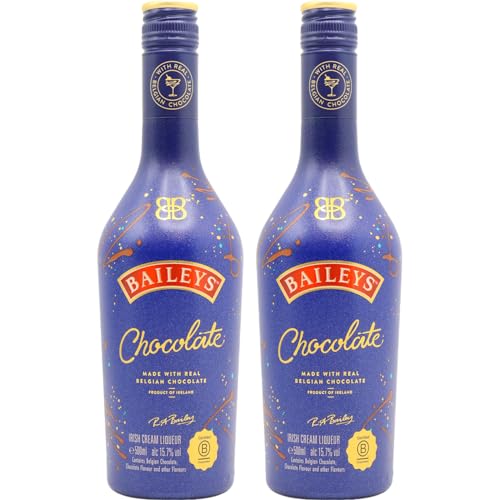 Cremelikör Baileys Irish Cream Chocolate Luxe Medium Flasche 50 cl (Schachtel mit 2 Medium Flasche von 50 cl) von R&A Bailey & Co Baileys Irish Cream