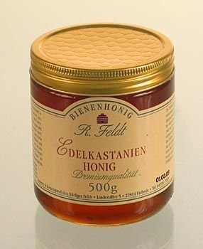 Edelkastanien-Honig, Italien, mittelbraun, flüssig, zartbitter von R. Feldt Honige