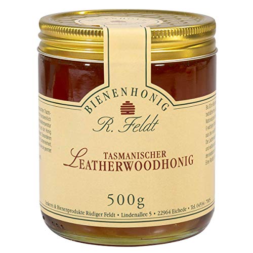 R. Feldt Honige Leatherwood Honig 500 Gramm - Geschmeidiger Honig aus Tasmanien, Scheinulmen Honig, ohne Zusatzstoffe - Bremer Gewürzhandel von R. Feldt Honige