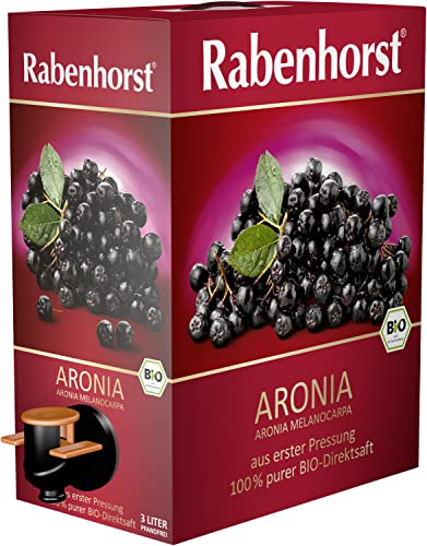 RABENHORST Aronia Muttersaft BIO Bag in Box (1 x 3 Liter). 100% purer Aronia-Direktsaft aus erster Pressung von Rabenhorst