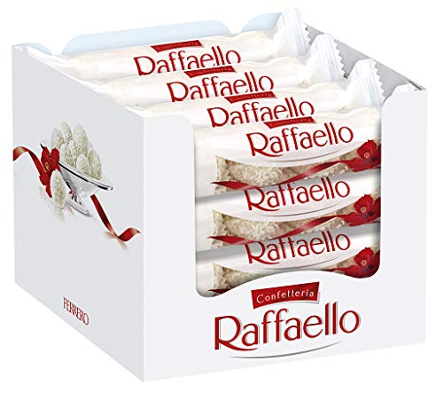 Ferrero Raffaello – Feine Creme, knackige Mandel, knusprige Waffel und Kokosflocken – 16 Packungen à 4 Einzelpralinen Ferrero Raffaello – Feine Creme, knackige Mandel, knusprige Waffel und Kokosflocken – 16 Packungen à 4 Einzelpralinen von RAFFAELLO