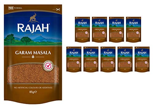 Rajah Spices Garam Masala | gemahlene Gewürzmischung | gemischte gemahlene Gewürze | (85 g (10 Stück)) von Rajah