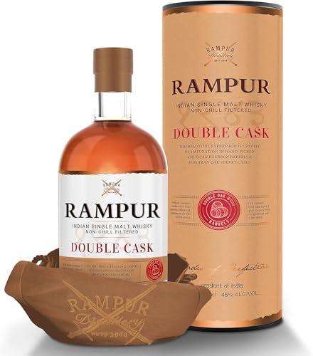 RAMPUR Ind. Single Malt Whisky, Double Cask, 45% vol (1 x 0.7 l) von Hard To Find Whisky