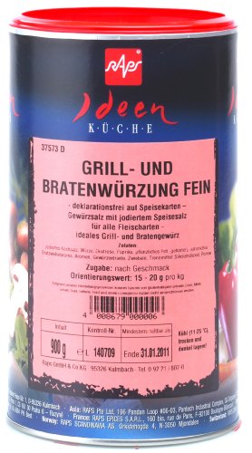 1a RAPS Gewürze 1037573-001 GRILL- UND BRATENWÜRZUNG FEIN --- Dose 900g von RAPS Mischgewürze