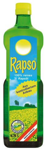 Rapso 100 % reines Rapsöl, cholesterinfrei - 0.75L - 6x von RAPSO