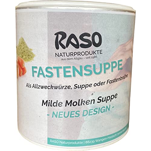 RASO Naturprodukte - Fastenbrühe Milde Molkensuppe ohne Fett (1x 300g Dose) - ohne Hefeextrakt, ohne Geschmacksverstärker von RASO Naturprodukte
