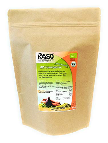 Gemüsebrühe HOCHWERTIG RASO 1kg BIO GEMÜSE MIX ohne Salzzusatz Gemüsesuppe GRATIS VERSAND von RASO Naturprodukte