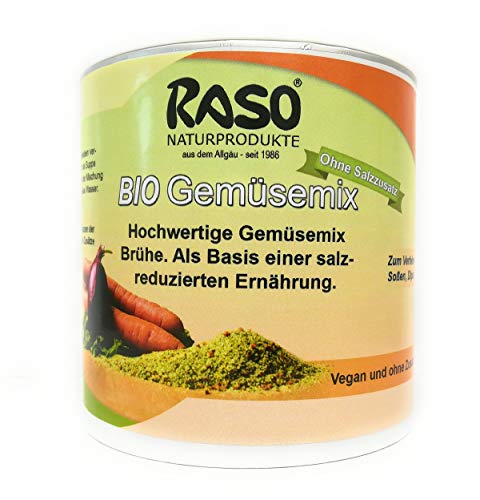 Gemüsebrühe HOCHWERTIG RASO 250g BIO GEMÜSE MIX ohne Salzzusatz Gemüsesuppe GRATIS VERSAND von RASO Naturprodukte