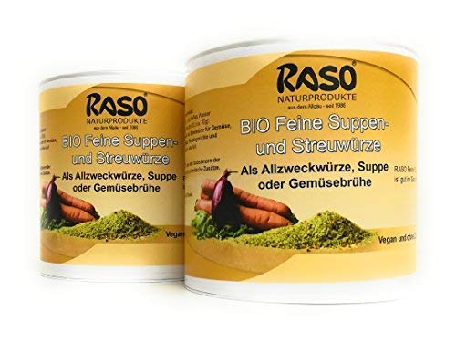 Gemüsebrühe ohne Hefe und Glutamate BIO (2 x 300g) Gemüsebrühe vegan - BASICHES LEBENSMITTEL von RASO Naturprodukte