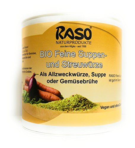 Suppe Gemüsebrühe BIO 500g RASO Gekörnte Brühe EXTRA FEIN - BASICHES LEBENSMITTEL - Suppen und Streuwürze ohne Geschmacksverstärker, ohne Glutamat von RASO Naturprodukte