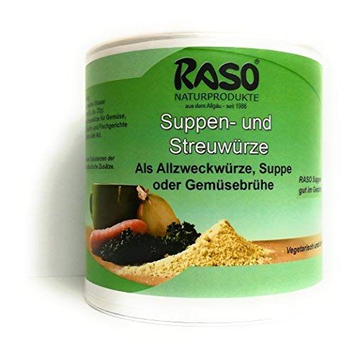 Suppe Klare Brühe STREUWÜRZE Klare Brühe (1x 300g Dose) Clever würzen, Brühe ohne Hefeextrakt, Brühe ohne Geschmacksverstärker - Suppen- und Streuwürze von RASO Naturprodukt von RASO Naturprodukte