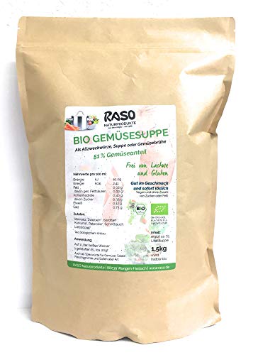Suppe Gemüsebrühe BIO 1500 g Gemüsesuppe RASO von Jlwiy