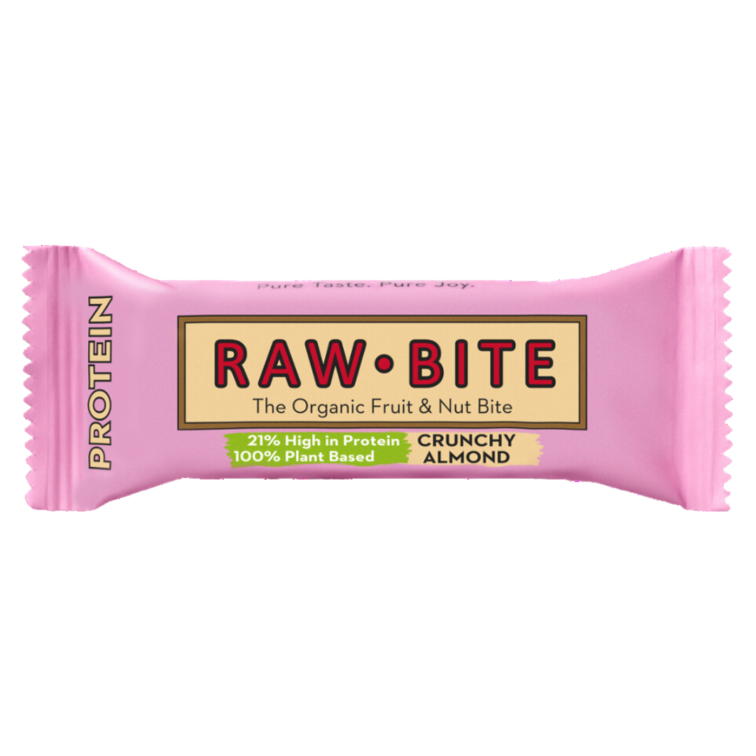 Bio Protein Chrunchy Almond Riegel von RAW BITE