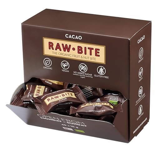 RAWBITE RAW BITE: Raw Bite - 4x Office Box mit je 45 Mini-Riegeln (Cacao) von RAWBITE