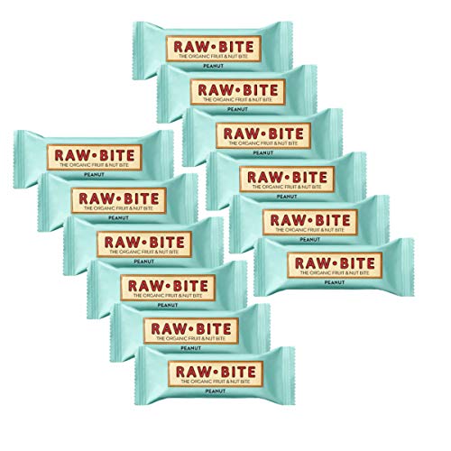 Raw Bite - Peanut Riegel - Frucht-Nussriegel mit Erdnüssen, Datteln und Meersalz, Größe:12 x 50 g von RAWBITE