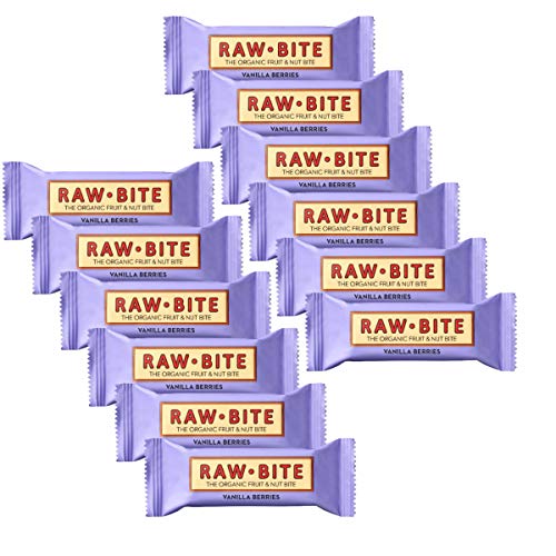 Raw Bite - Vanilla Berries Riegel - Frucht-Nussriegel mit feinen Beeren, Größe:12 x 50 g von RAWBITE