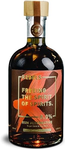 REBELS 0.0% Rum Alternative alkoholfrei | Doppelt destilliert für intensives Aroma | Eichenholz & Zuckerrohr | Preisgekrönter Geschmack | Vegan & kalorienarm | Für alkoholfreie Cocktails | 500 ml von REBELS 0.0%