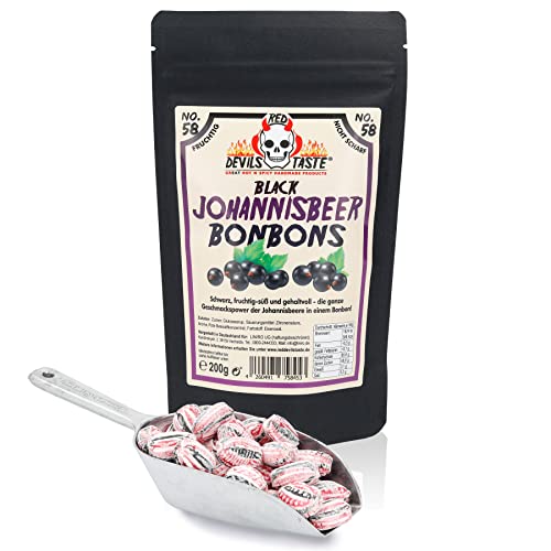 BlackJo - Black Johannisbeere Bonbon - mild - 200g - Hotskala: 0 von RED DEVILS TASTE