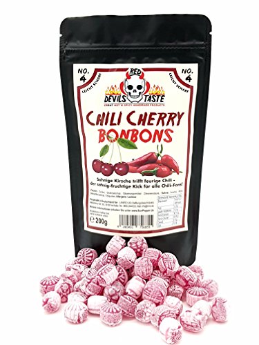 Chili Cherry Bonbon - leicht scharf - 200g - RED DEVILS TASTE - Kirschbonbon von RED DEVILS TASTE