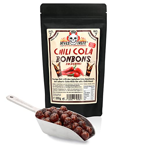 Chili Cola Bonbon - Cola Kugel- zuckerfrei- xtra scharf - 200g RED DEVILS TASTE von RED DEVILS TASTE