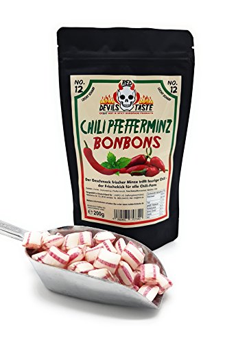 Chili Pfefferminz Bonbon - leicht scharf - 200g - Hotskala: 1 - RED DEVILS TASTE von RED DEVILS TASTE