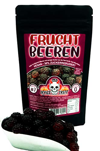 Frucht Beeren 30% weniger Zucker - vegan - 200g - Hotskala: 0 - RED DEVILS TASTE von RED DEVILS TASTE