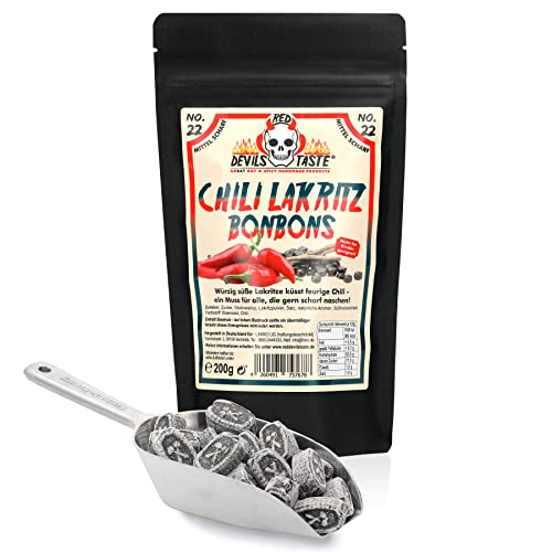 Lakritz Bonbon mit Chili - mittel scharf - Hotskala: 3 Lakritz Bonbon mit Chili - mittel scharf - Hotskala: 3 von RED DEVILS TASTE
