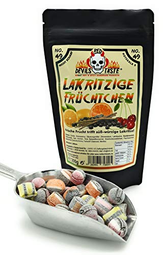 "Lakritzige Früchtchen" Bonbons - nicht scharf - Hotskala: 0 - RED DEVILS TASTE von RED DEVILS TASTE