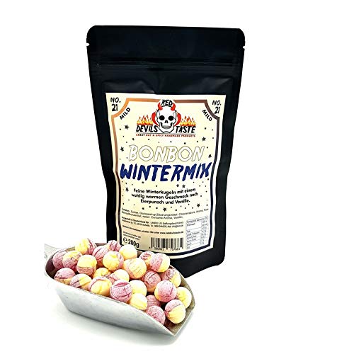 Leckerer Winter Mix Bonbons Eierpunsch und Vanille - mild - 200g - Hotskala: 0 - RED DEVILS TASTE von RED DEVILS TASTE