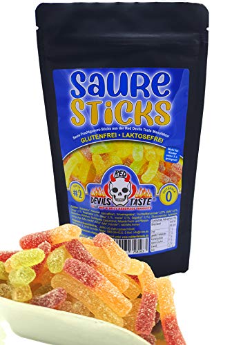 Saure Sticks - 200g - laktose- und glutenfrei Hotskala: 0 - RED DEVILS TASTE von RED DEVILS TASTE