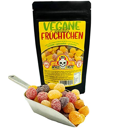 Vegane saure Früchtchen XXL Tüte mit 200g - sauer, sauer, lecker von RED DEVILS TASTE