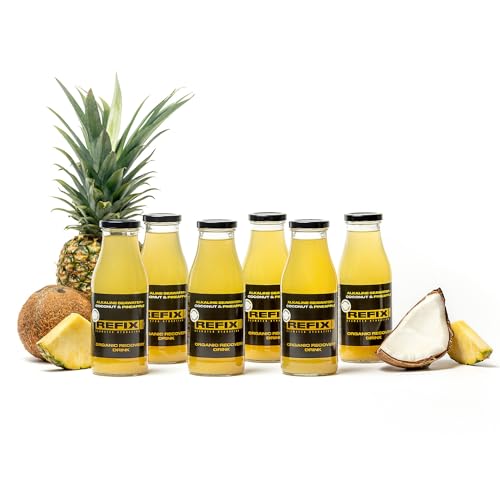 Erholungsgetränk REFIX - Meerwasser und Kokoswasser, kalorienarm, Bio, ohne zugesetzten Zucker, vegan, Elektrolyte und natürliche Mineralstoffe, Kokos-Ananas, Packung mit 6 Flaschen Erholungsgetränk REFIX - Meerwasser und Kokoswasser, kalorienarm, Bio, ohne zugesetzten Zucker, vegan, Elektrolyte und natürliche Mineralstoffe, Kokos-Ananas, Packung mit 6 Flaschen von REFIX