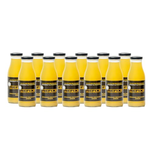 REFIX Erfrischungsgetränk - Auf Basis von Meerwasser und Kokoswasser, kalorienarm, bio, ohne zugesetzten Zucker, vegan, natürliche Mineralstoffe, Kokos-Ananas Geschmack, 12 Flaschen REFIX Erfrischungsgetränk - Auf Basis von Meerwasser und Kokoswasser, kalorienarm, bio, ohne zugesetzten Zucker, vegan, natürliche Mineralstoffe, Kokos-Ananas Geschmack, 12 Flaschen von REFIX