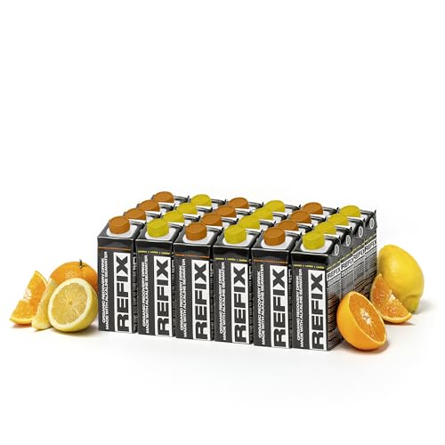 REFIX Orange und Zitrone 24 Tetrapak - Organic Recovery Drink von REFIX