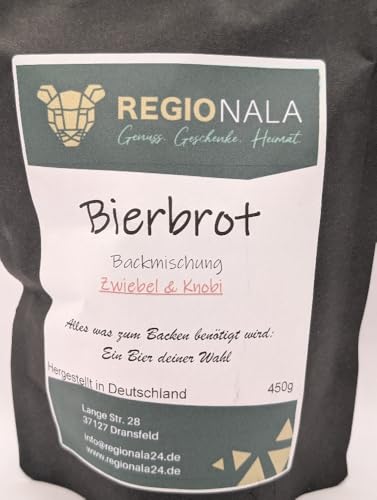 REGIONALA24 - Bierbrotmischung Weizen - Zwiebel & Knobi - Grillbrot zum Grillen Männergeschenk Bier Bierbrot Backmischung Zwiebelbrot REGIONALA24 - Bierbrotmischung Weizen - Zwiebel & Knobi - Grillbrot zum Grillen Männergeschenk Bier Bierbrot Backmischung Zwiebelbrot von REGIONALA
