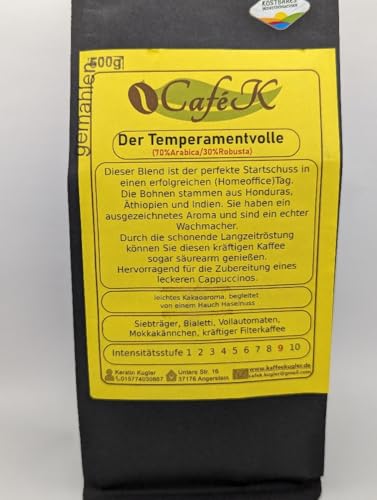 REGIONALA24 - Der Temperamentvolle 500g Manufakturkaffee Kaffee ganze Bohnen Kaffeebohnen REGIONALA24 - Der Temperamentvolle 500g Manufakturkaffee Kaffee ganze Bohnen Kaffeebohnen von REGIONALA
