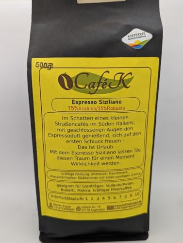 REGIONALA24 - Espresso Siziliano 500g Manufakturkaffee Kaffee ganze Bohnen Kaffeebohnen Espressobohnen REGIONALA24 - Espresso Siziliano 500g Manufakturkaffee Kaffee ganze Bohnen Kaffeebohnen Espressobohnen von REGIONALA