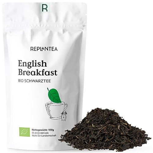 ENGLISH BREAKFAST TEA Lose Bio 100g (50 Tassen) | Schwarztee Mischung aus Assam und Yunnan REPLANTEA® von REPLANTEA Cuidamos tu Naturaleza
