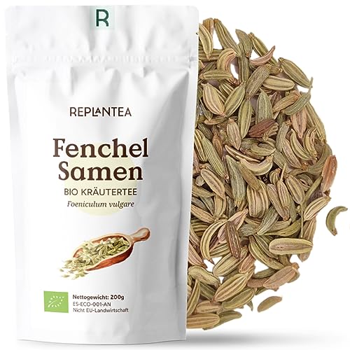 Fenchelsamen ganz BIO 200G | Fenchel Samen in Bio-Qualität | Fencheltee für Stillen, Laktation und Verdauung REPLANTEA von REPLANTEA Cuidamos tu Naturaleza