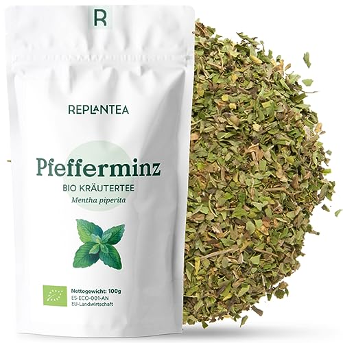 Bio Pfefferminztee Lose 100g (+50 Tassen) | Pfefferminzeblätter getrocknet und geschnitten REPLANTEA von REPLANTEA Cuidamos tu Naturaleza