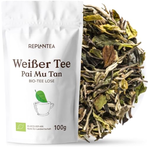 WEIßER TEE BIO 100g (+60 Tassen) | Weisser Tee Lose Pai Mu Tan, Bai Mu Dan aus China REPLANTEA von REPLANTEA Cuidamos tu Naturaleza